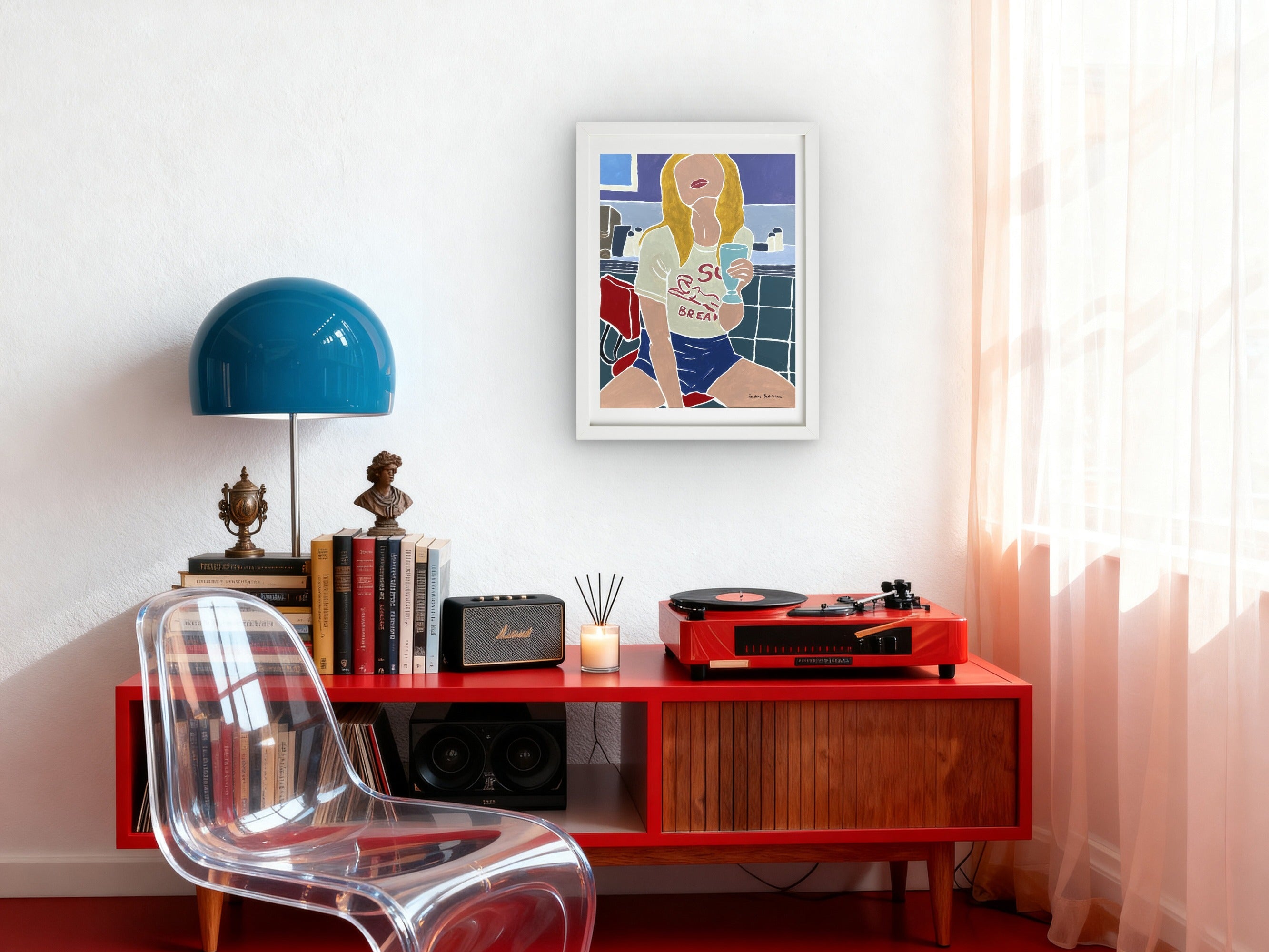 Woman in a diner - Faustine Badrichani