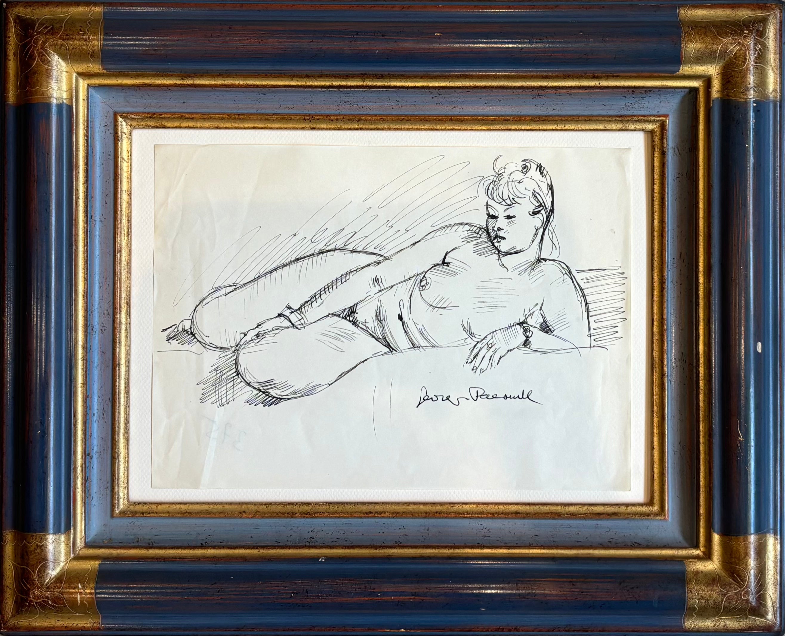 Femme au chignon les seins nus - Georges Pacouil