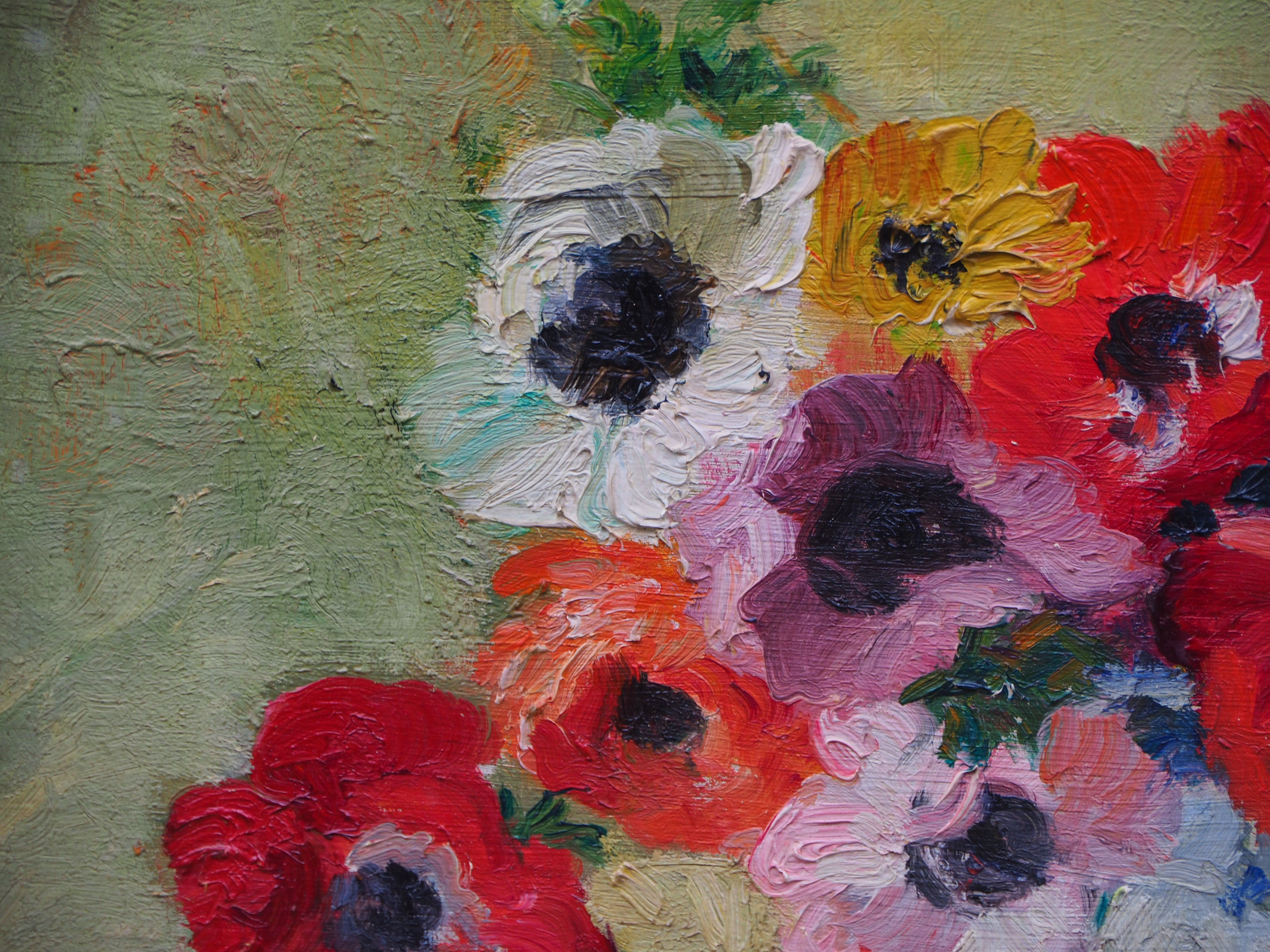 Bouquet d'anémones - Ecole XXème siècle