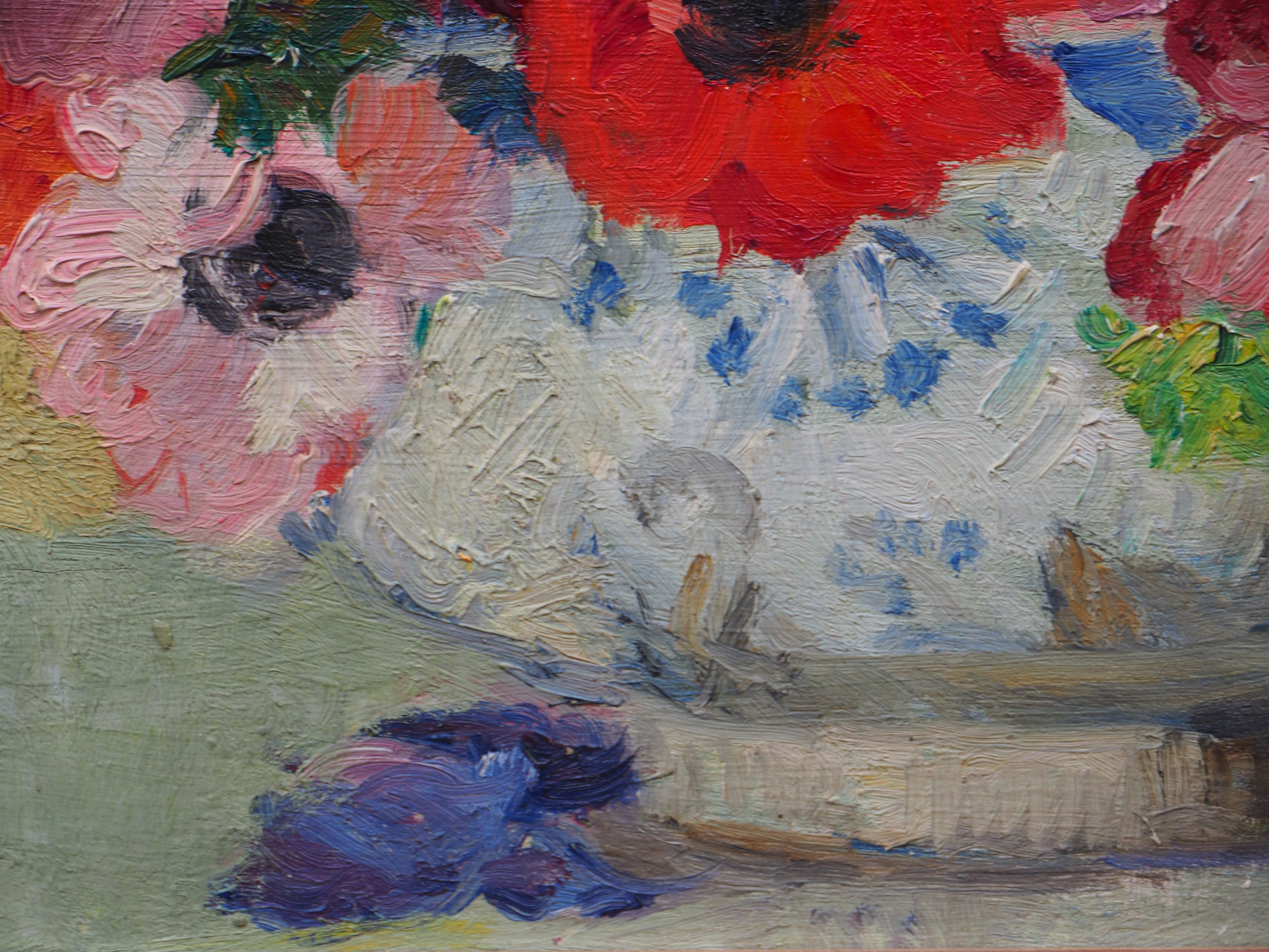Bouquet d'anémones - Ecole XXème siècle