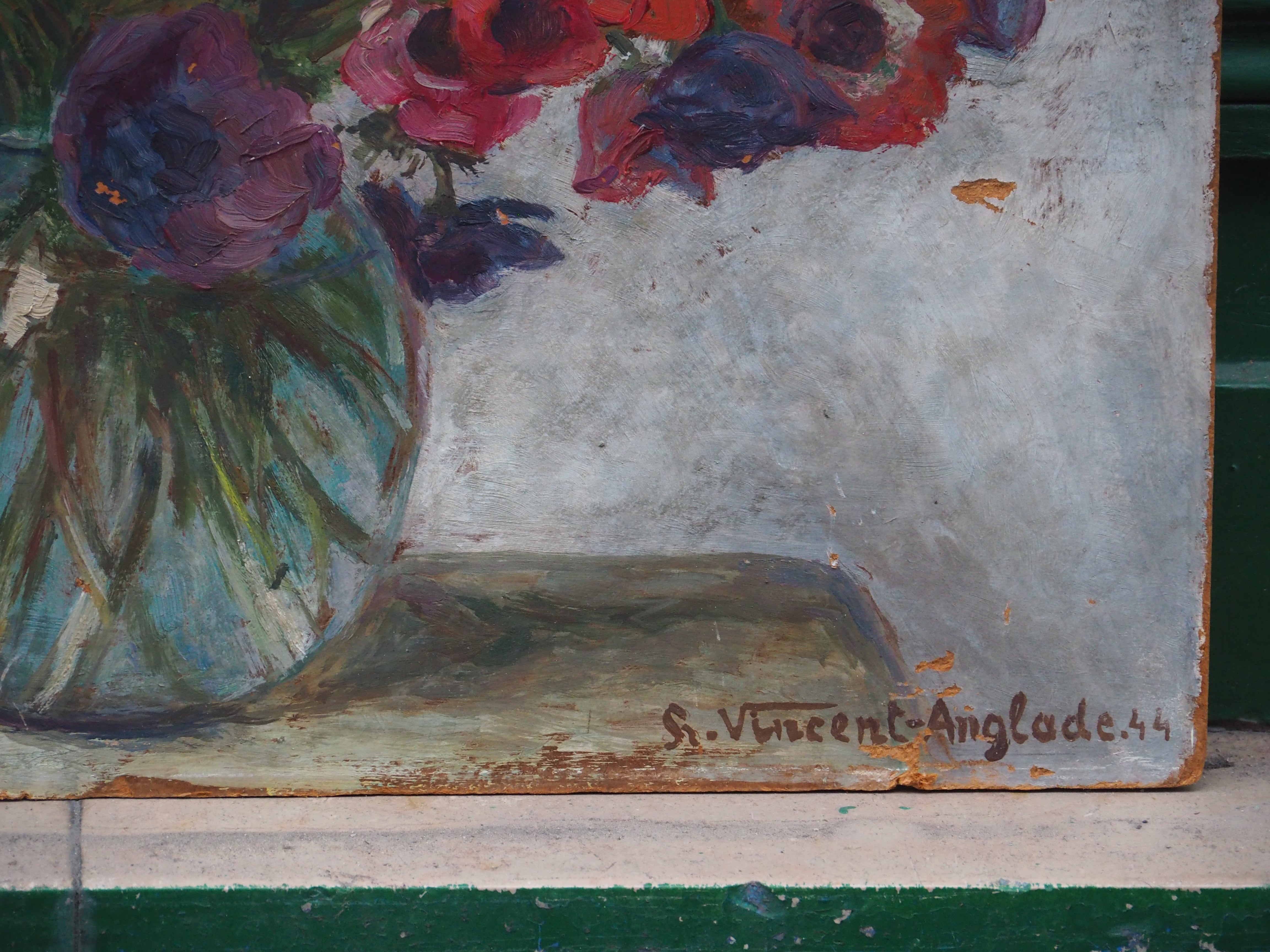 Bouquet d'anémones - Henri Vincent-Anglade