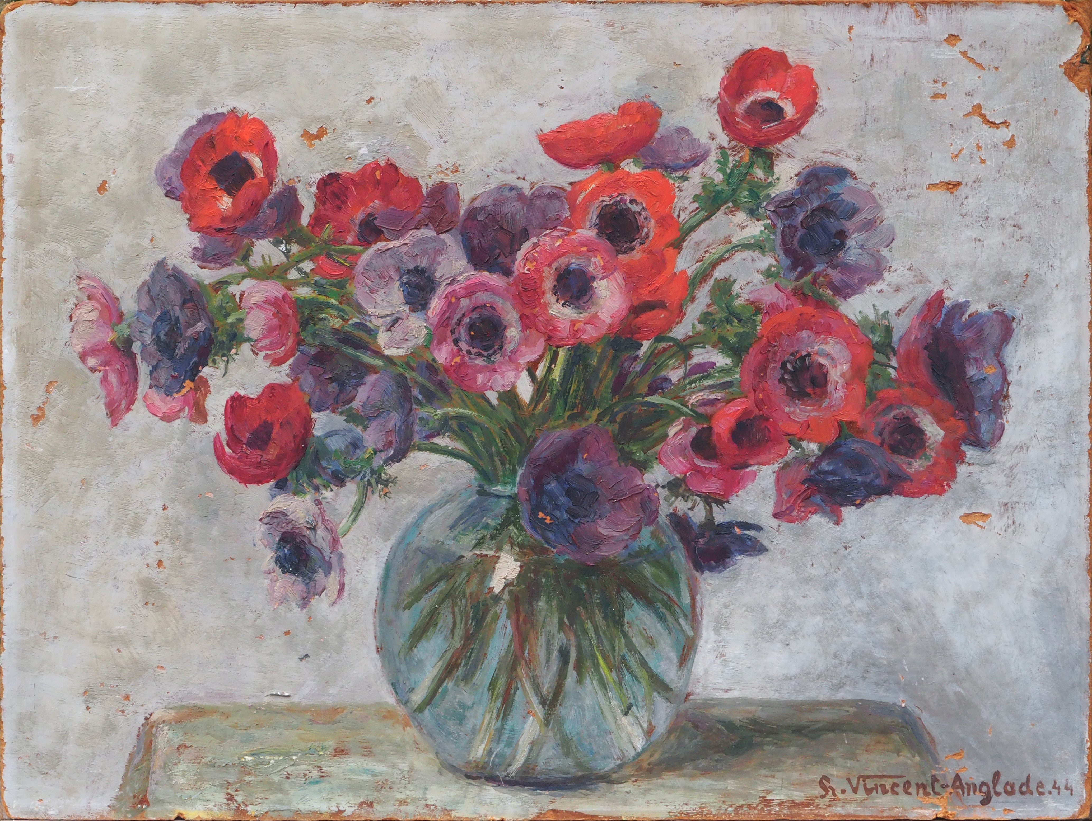 Bouquet d'anémones - Henri Vincent-Anglade