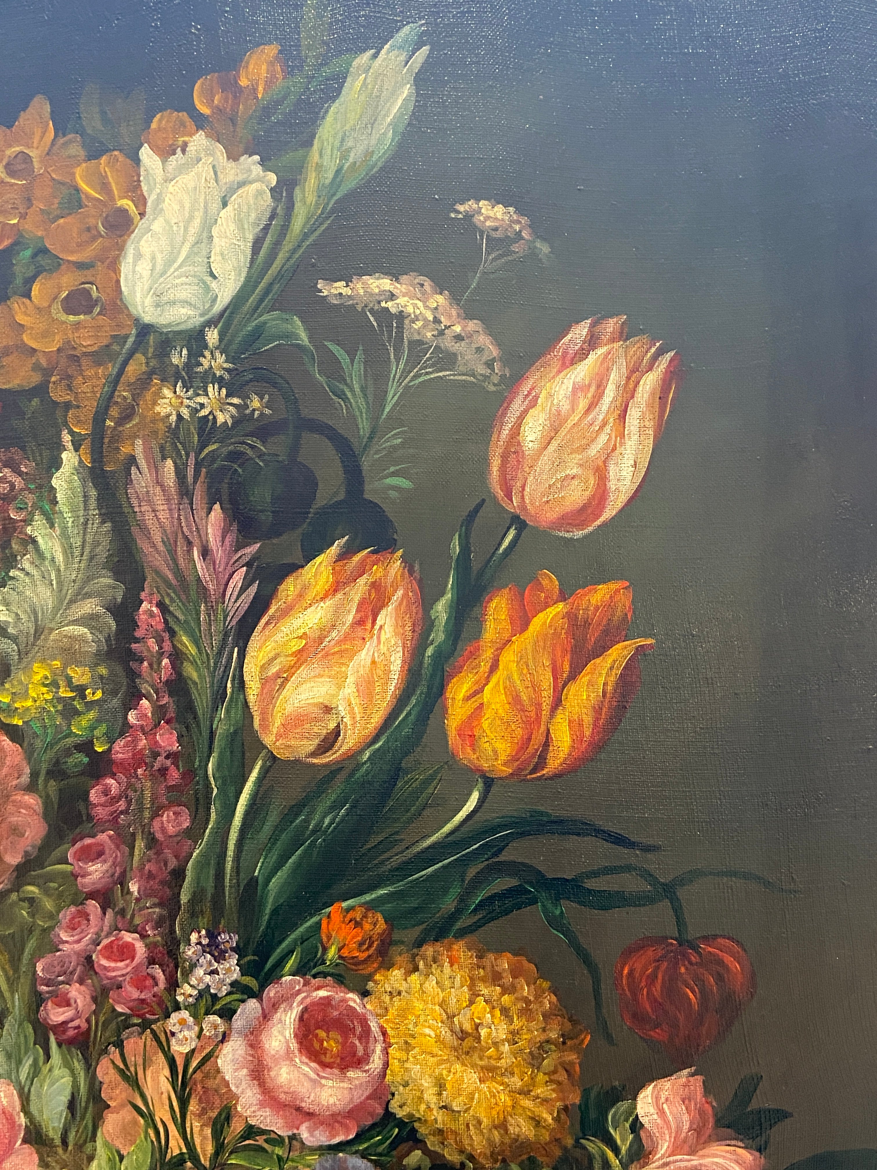 Bouquet of flowers in the Dutch style of the 17th century