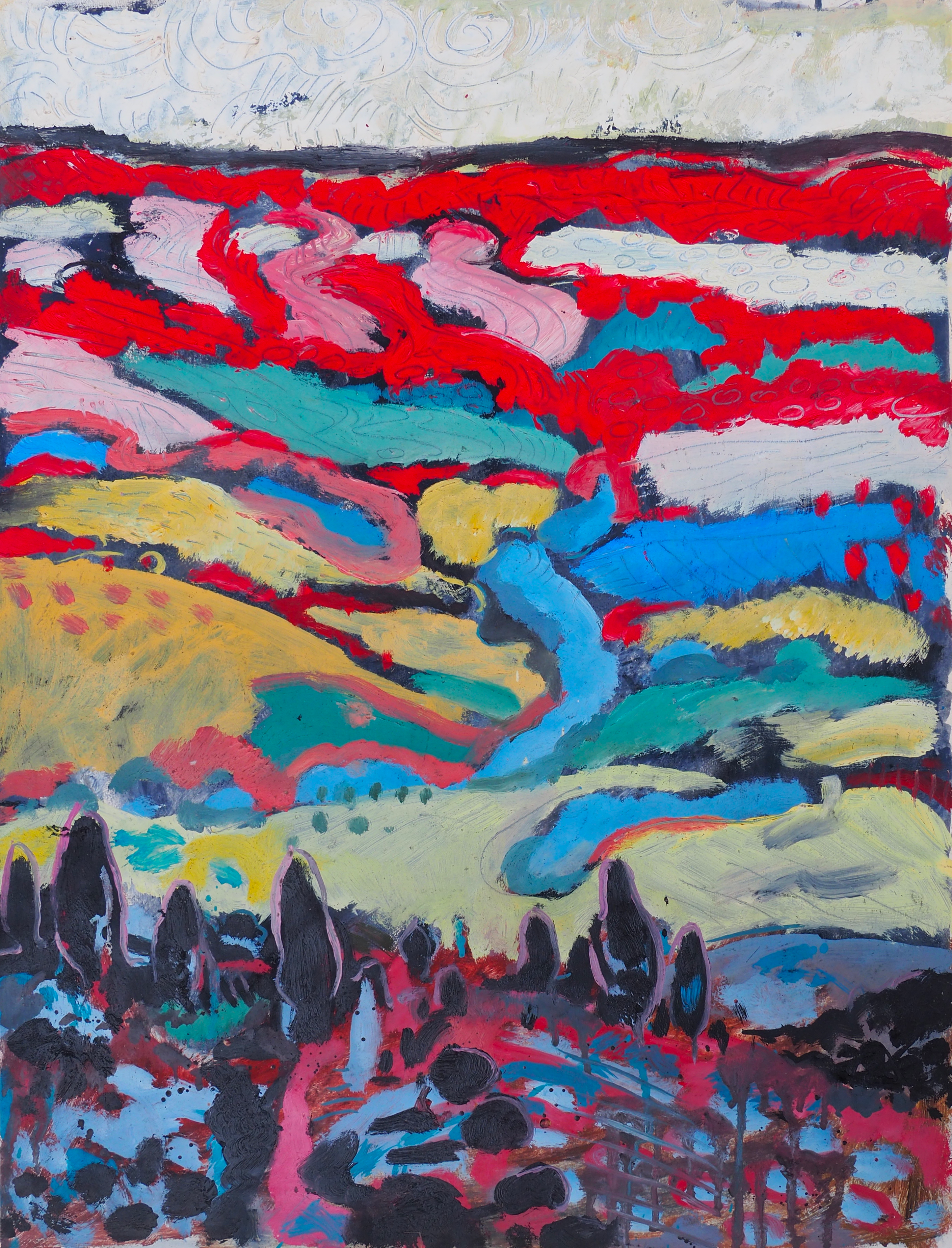 Flamboyant pine forest