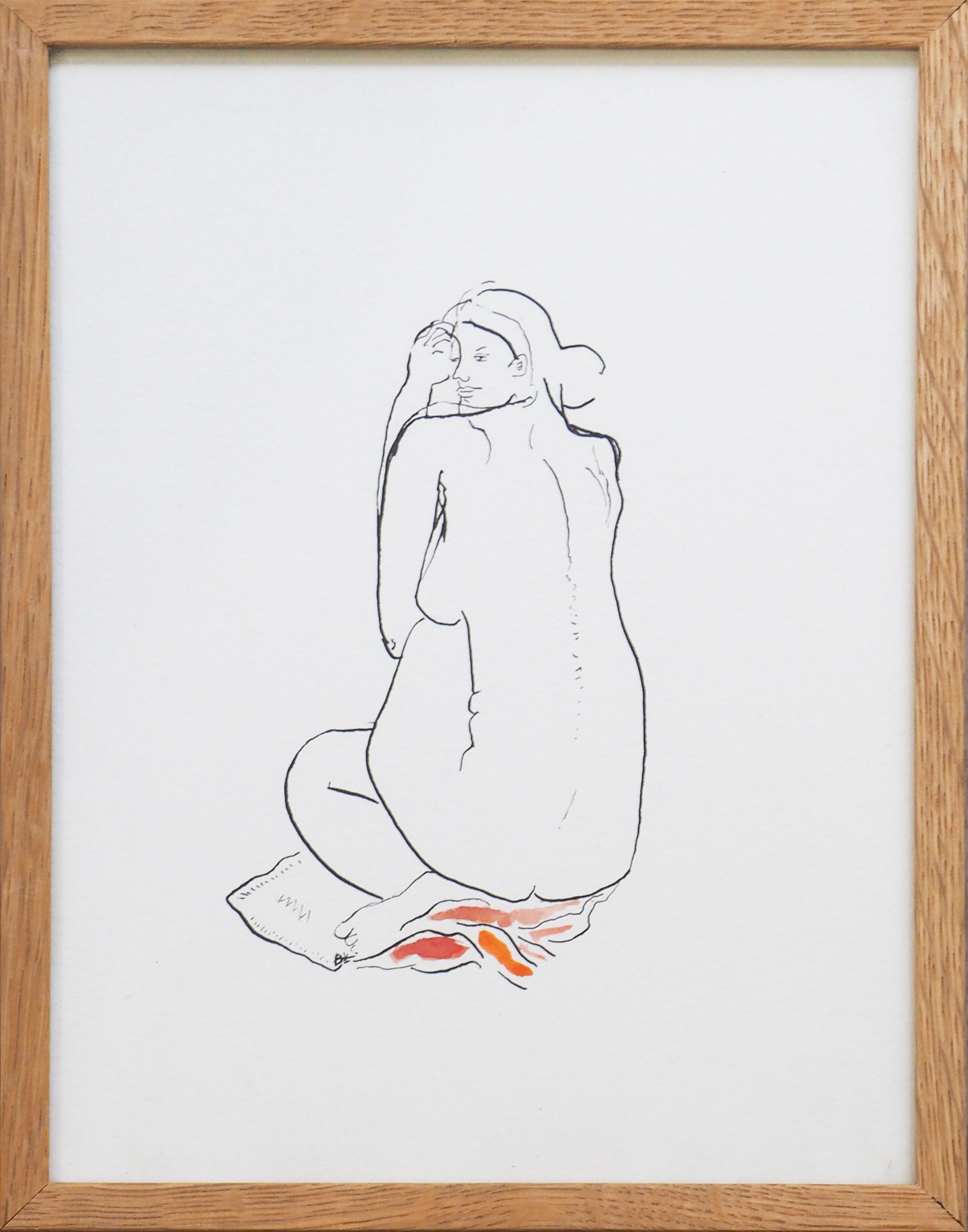 Anna, red linen - Bettina Sultan