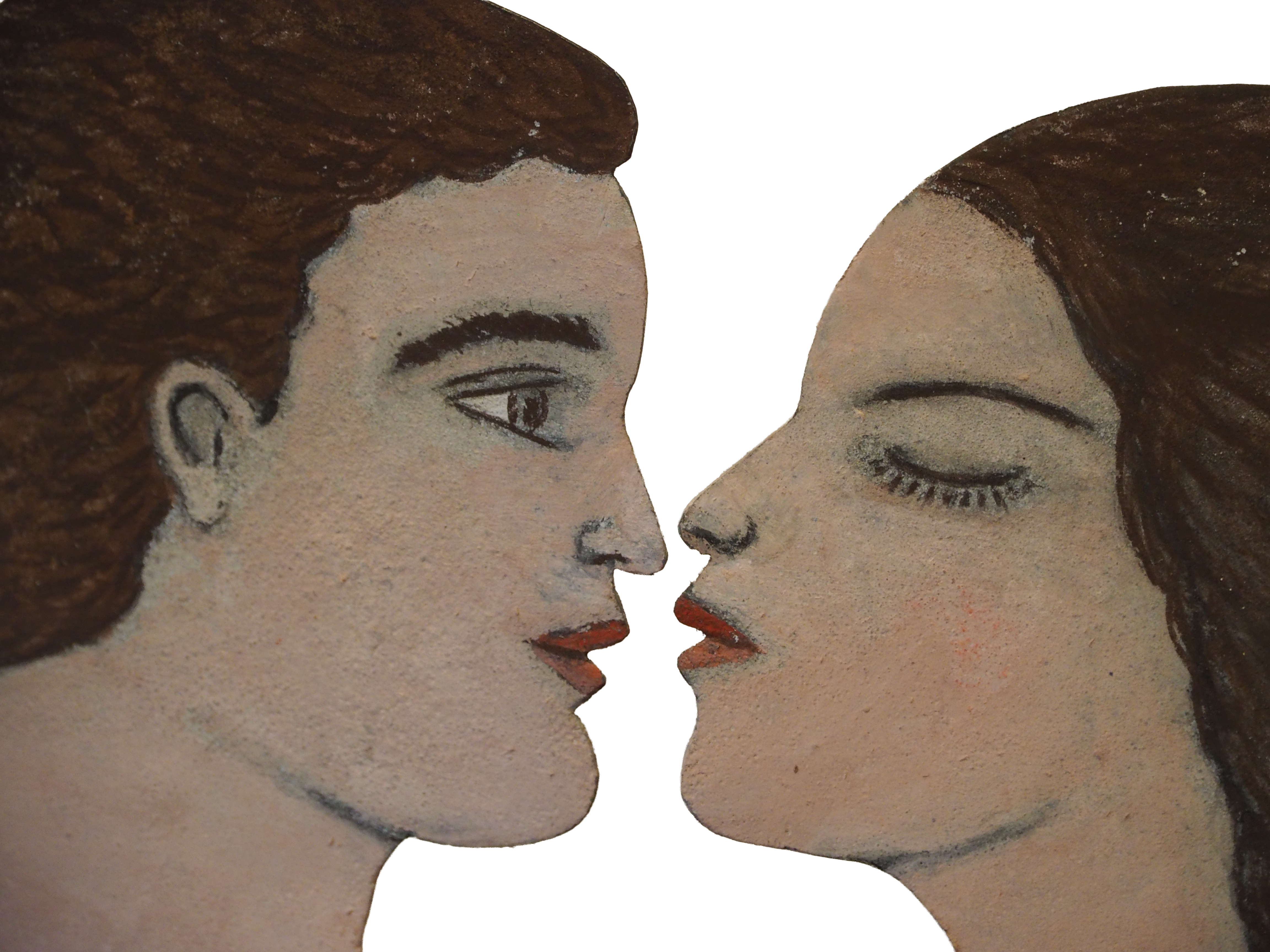 Beginning of a kiss - Jean Dessirier