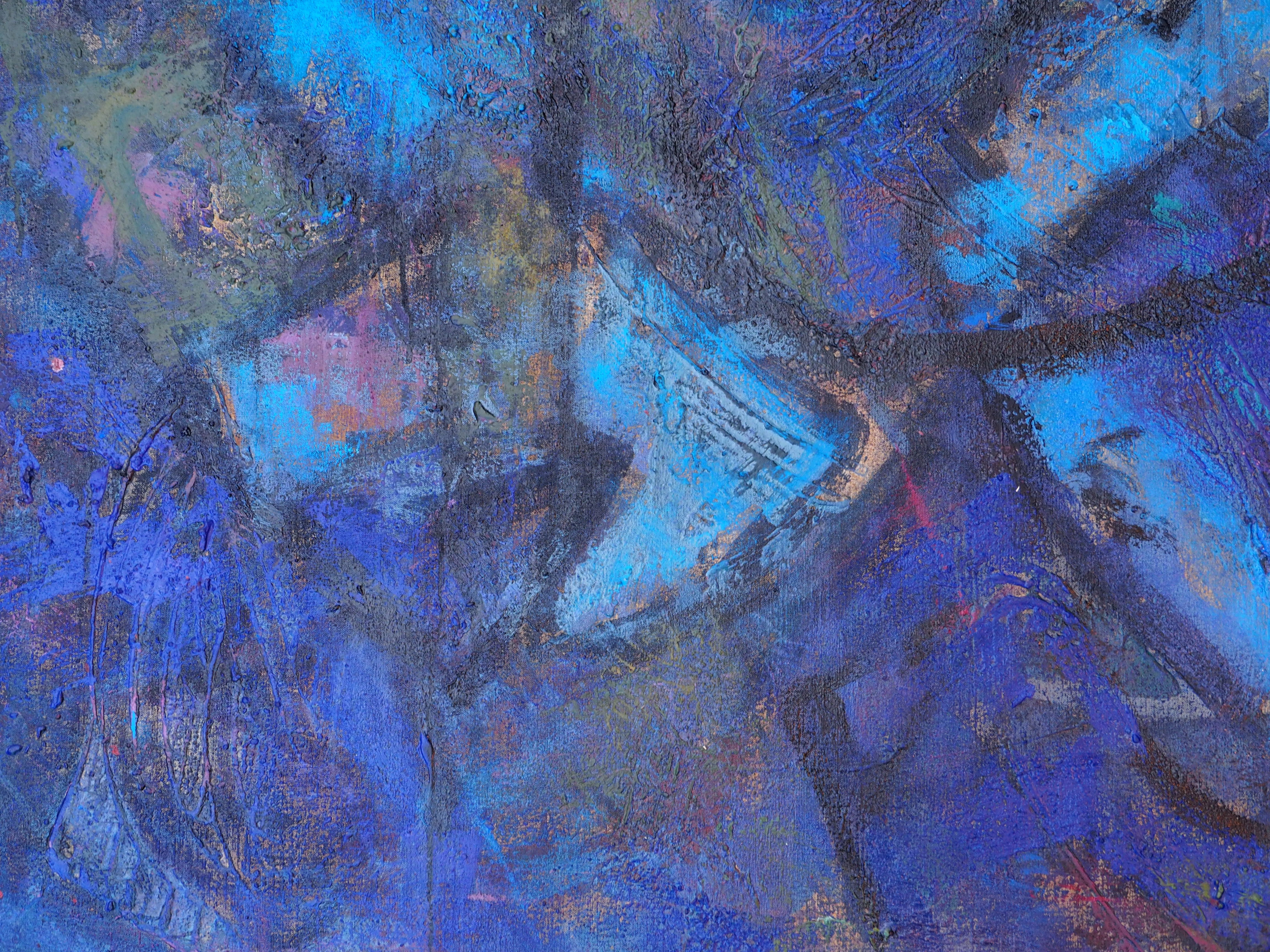 Composition Abstraite en Bleu - Marina Bardet