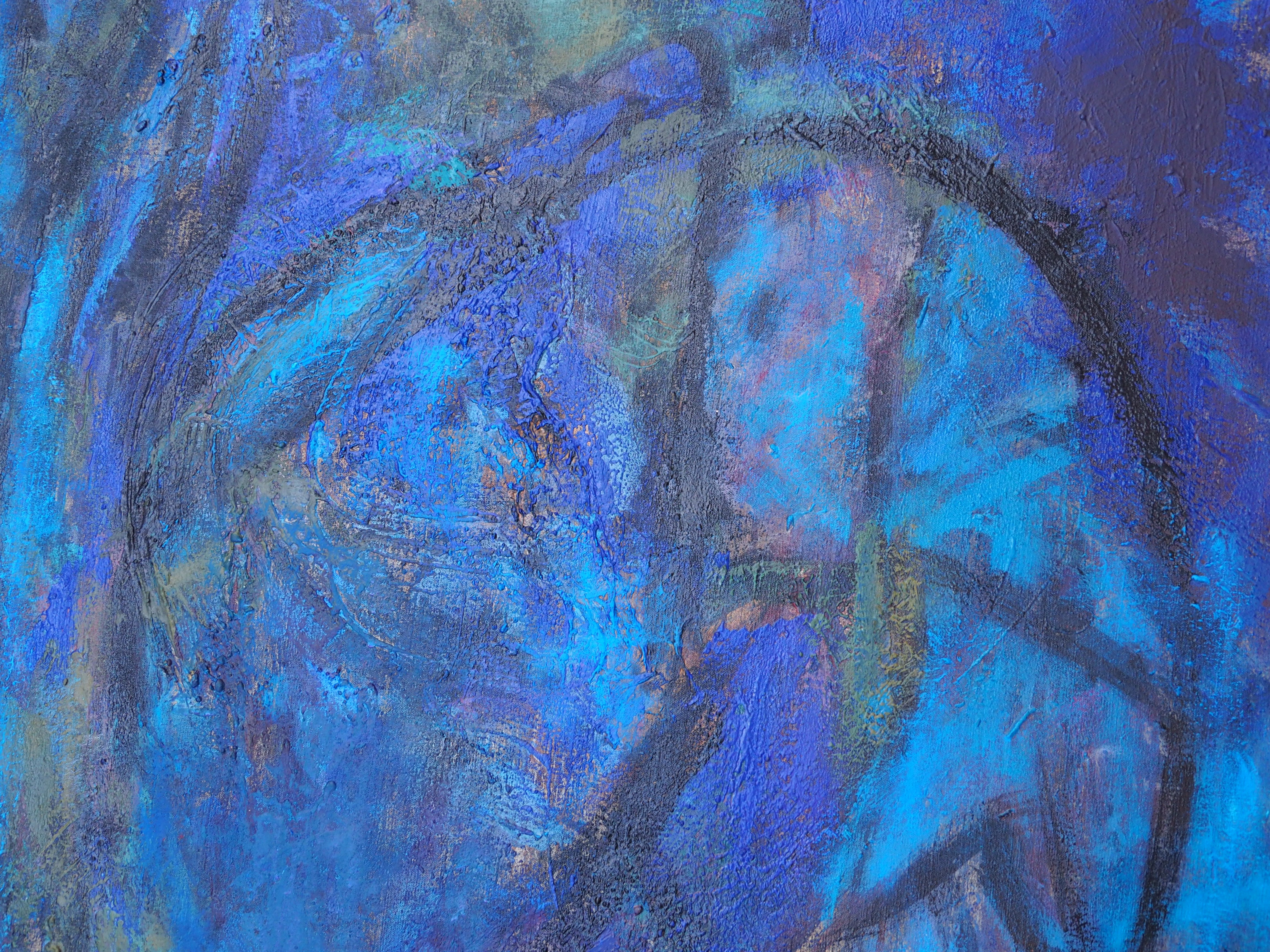 Composition Abstraite en Bleu - Marina Bardet
