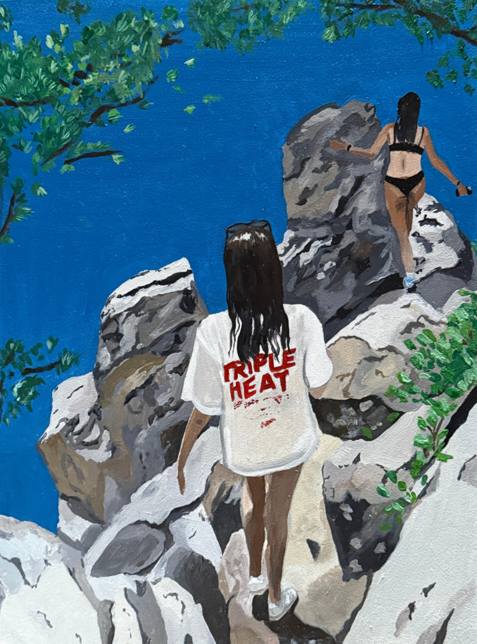 Calanque - Huile sur bois