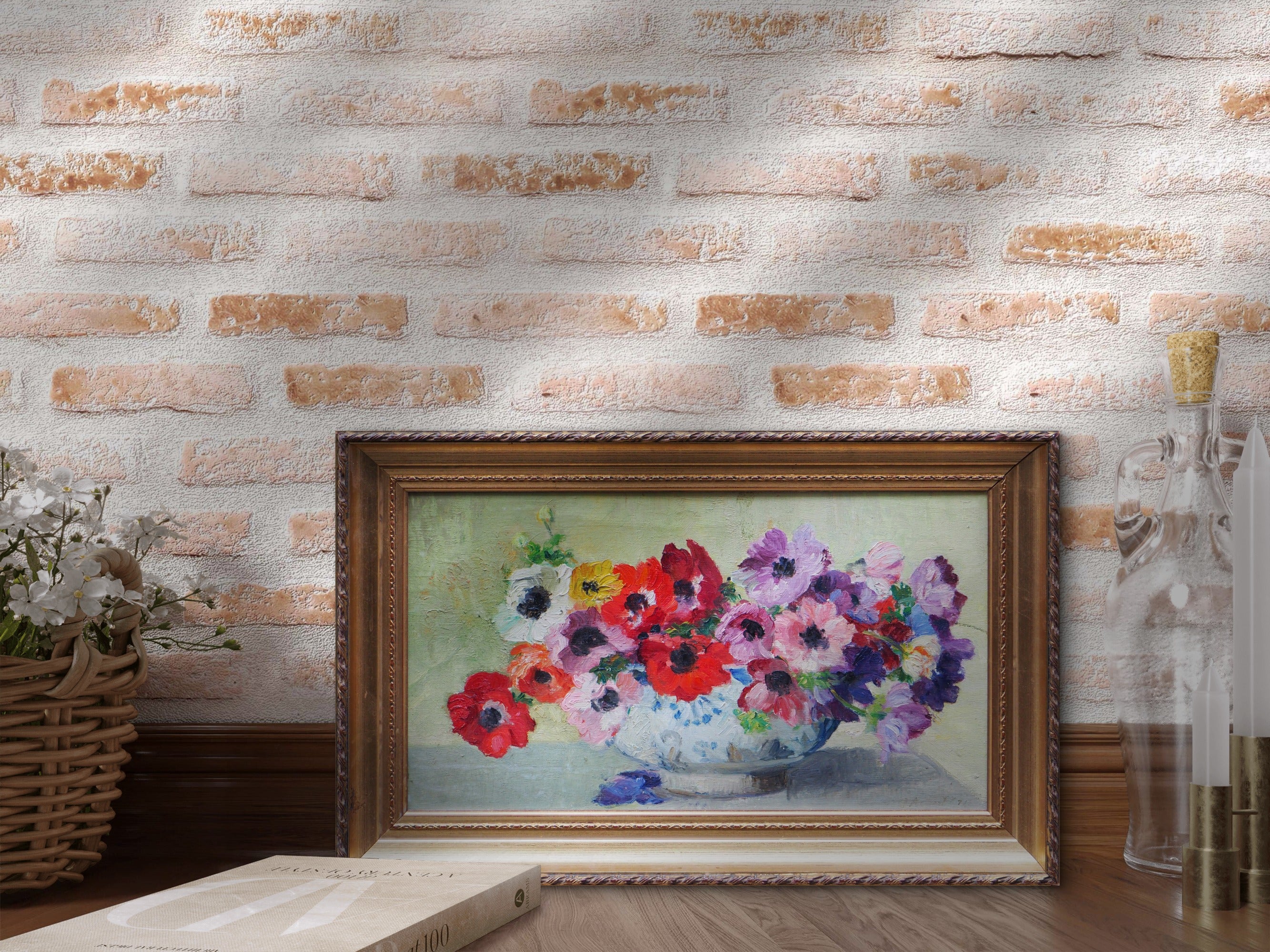 Bouquet d'anémones - Ecole XXème siècle