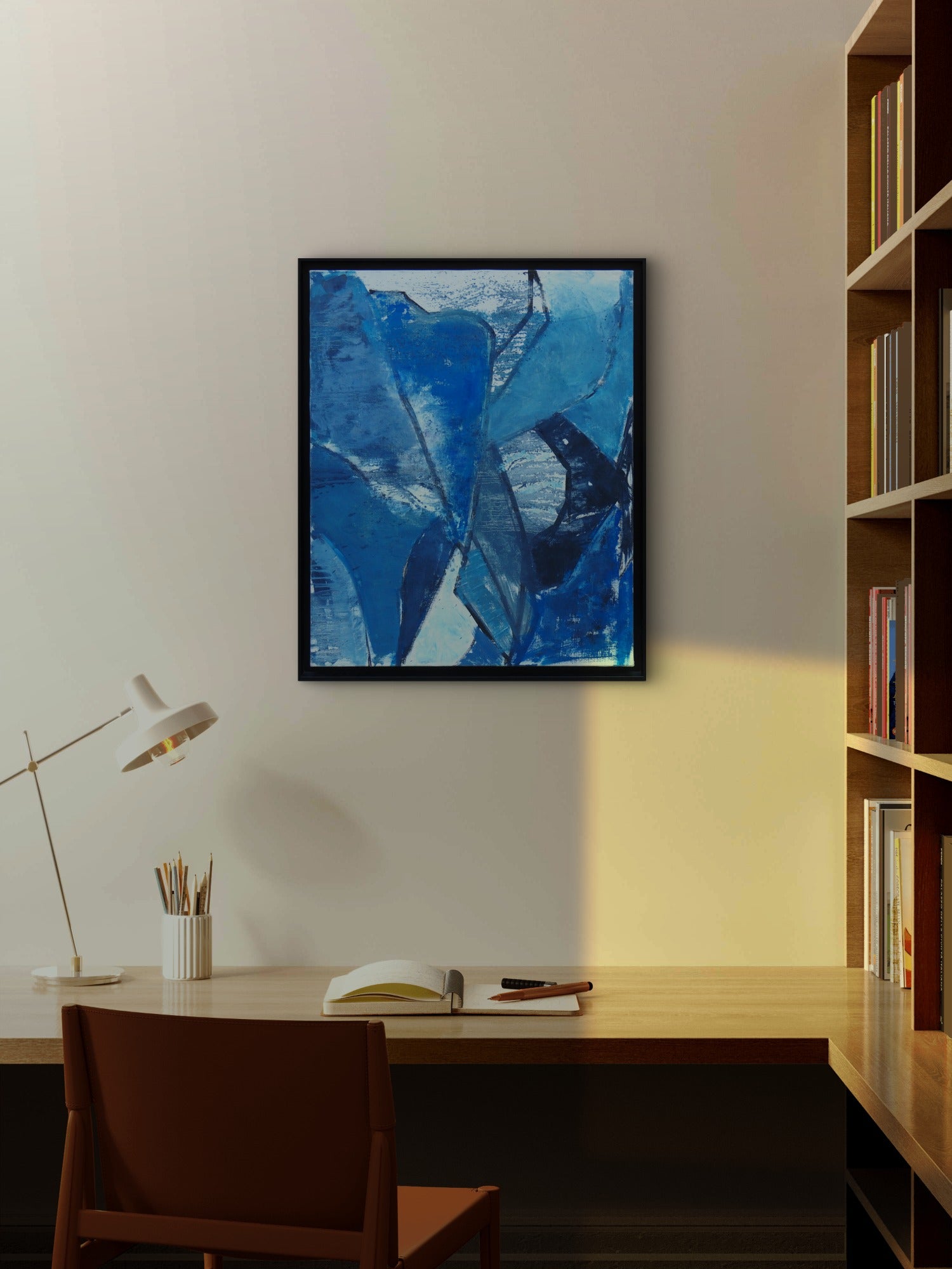 Abstraction Géométrique en Bleu - Marina Bardet