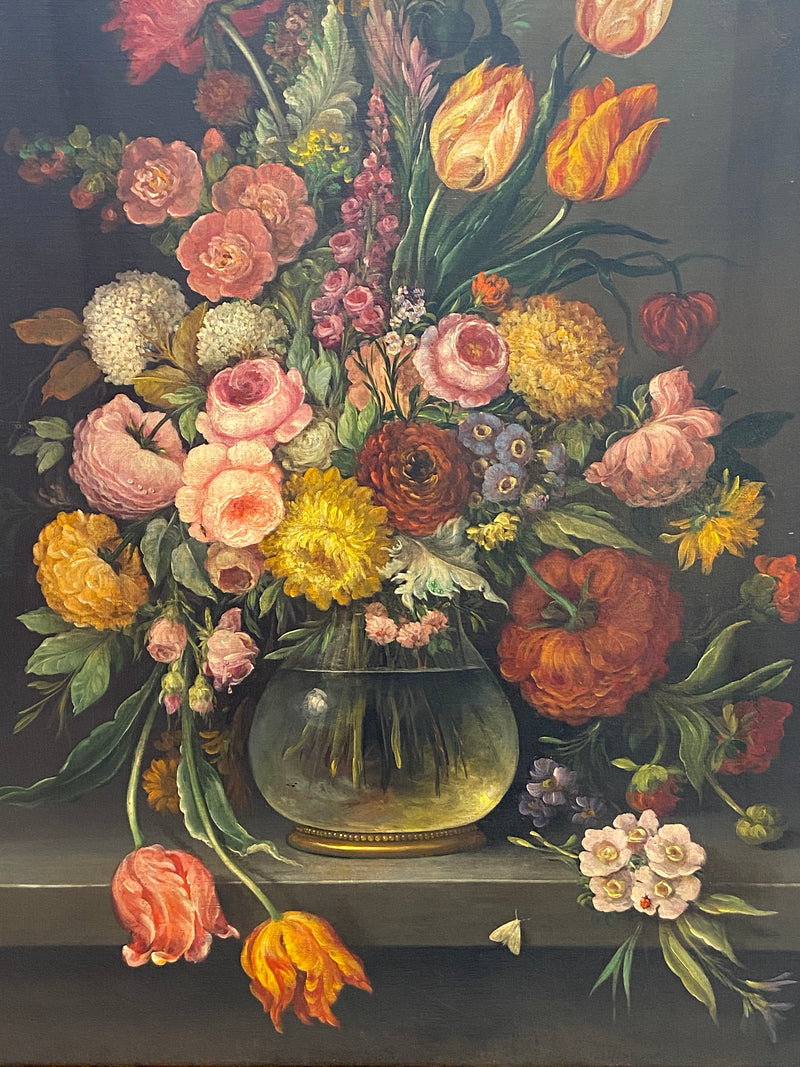 Bouquet de fleurs dans le goût hollandais du XVIIème