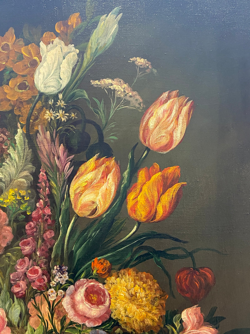 Bouquet de fleurs dans le goût hollandais du XVIIème